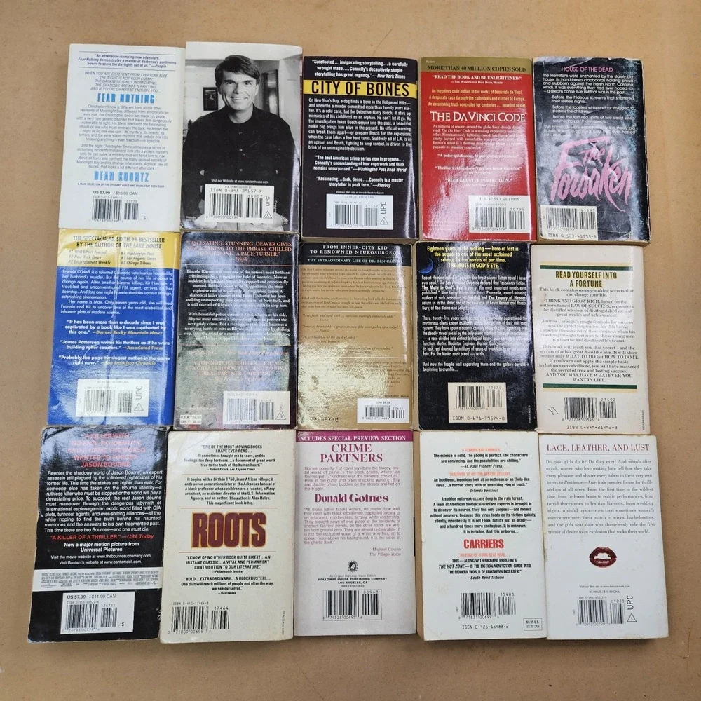 Lot of 15 Thriller & Suspense Mass Market Paperbacks - James Patterson, Koontz